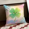 Green Lucky Clover Cushion Cover Reversible Soft Durable Pillow Cover Home  Car MultiScene Use for Daily Comfort