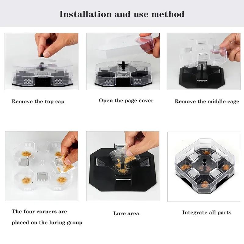 5pcs Safe Non-Toxic Cockroach Bait Station Chemical-Free Cockroach Trap Pest Control