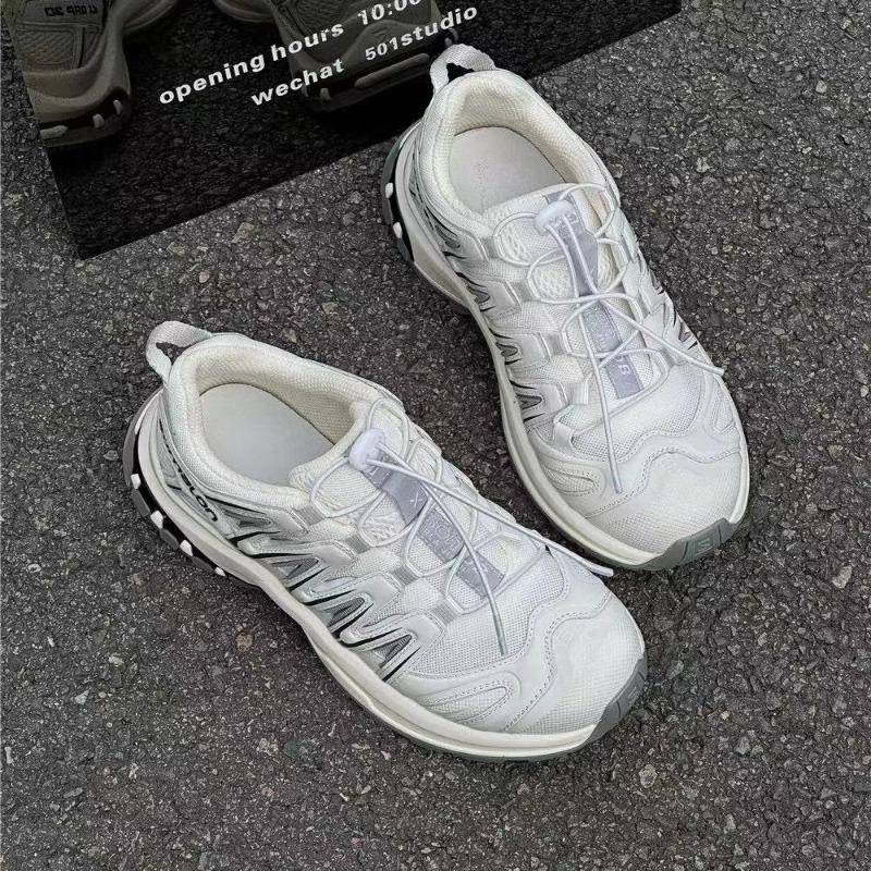 Leather platform non-slip sneakers women's spring new casual shoes outdoor mountaineering running dad shoes tide