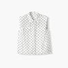 Women's Sleeveless Polka Dot Shirt