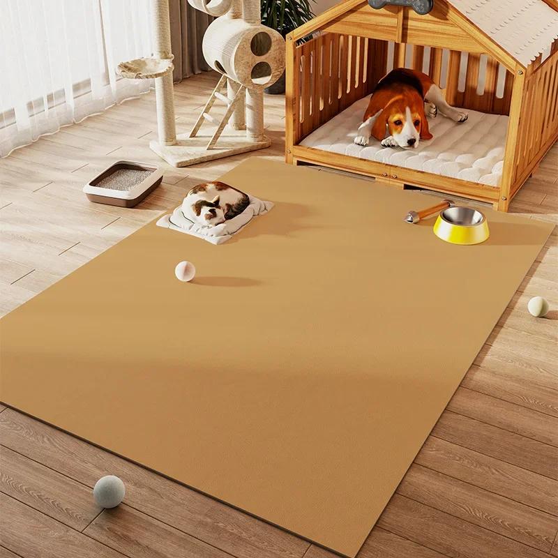 Pet Floor Mat Waterproof Urine-proof Pvc Carpet Leather Cat Dog Fence Kennel Doghouse Large Area Rug Wipeable Kitchen Foot Mats