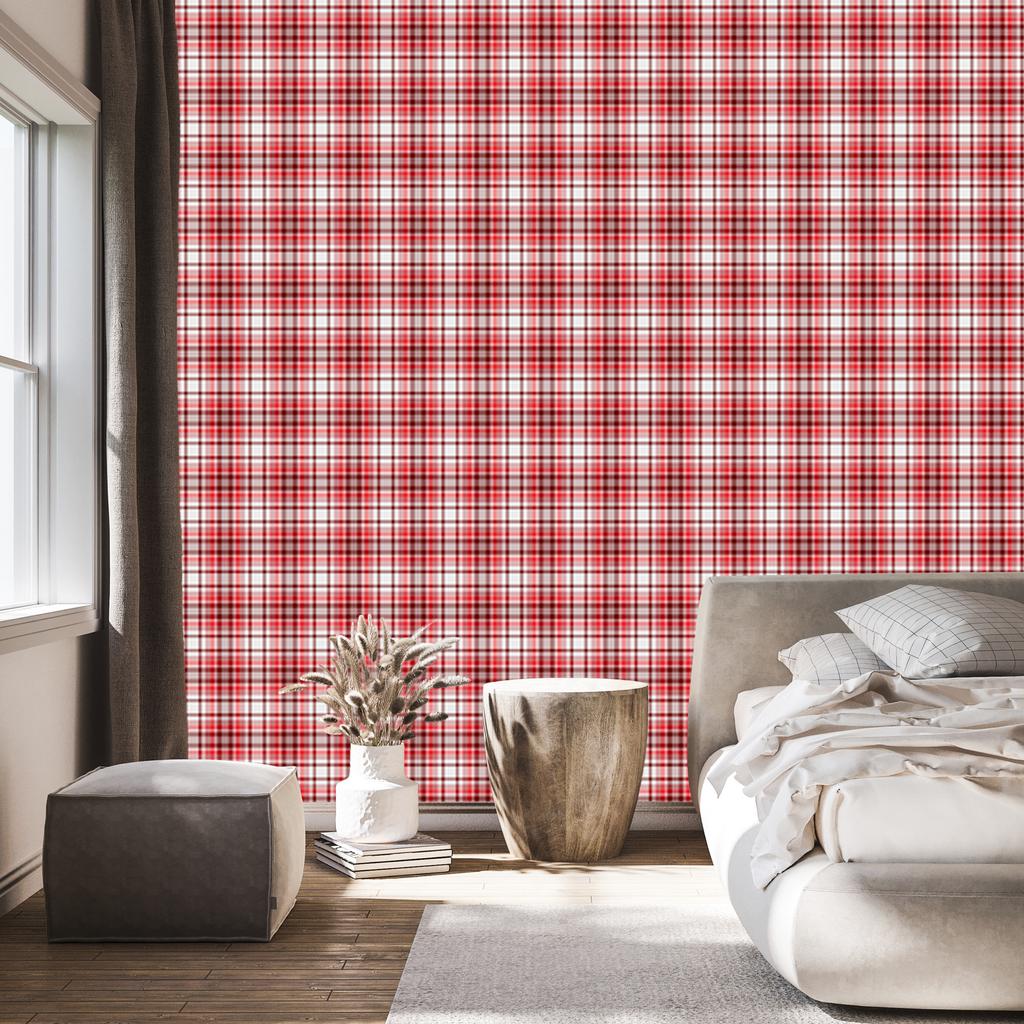 Red and coral checkered wallpaper, red background 50x1000