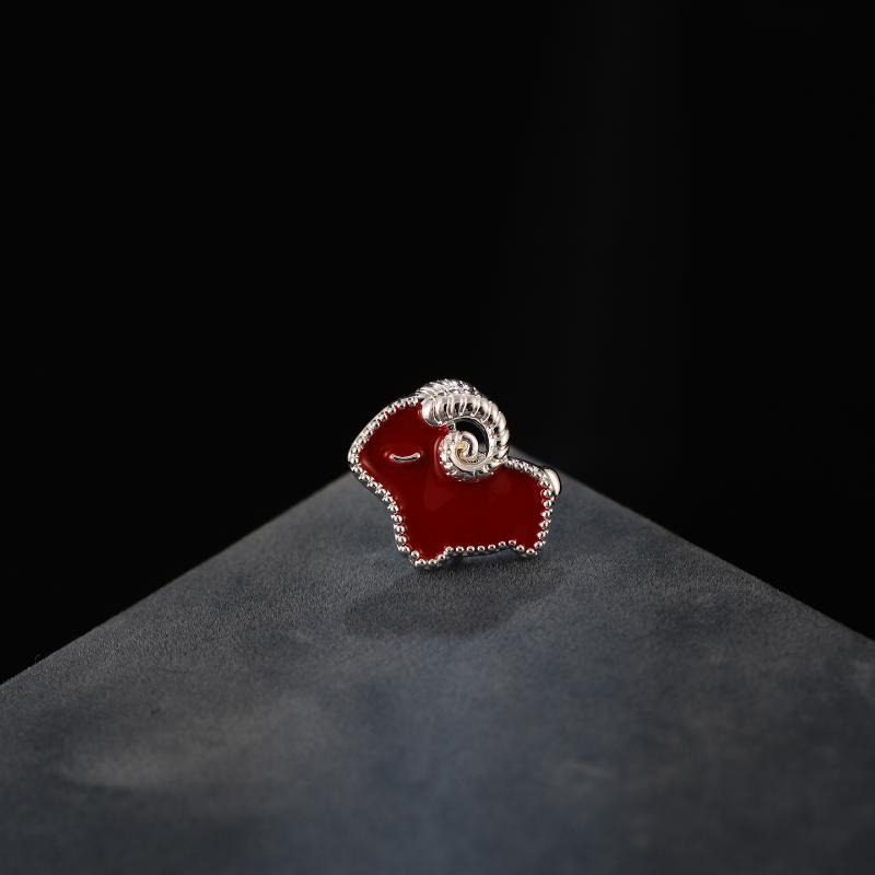 Stylish Mother-Of-Pearl Broochpremium Quality Elegant Lapel 2027 Zodiac Sheep Accessory Niche, Design-Forward Style