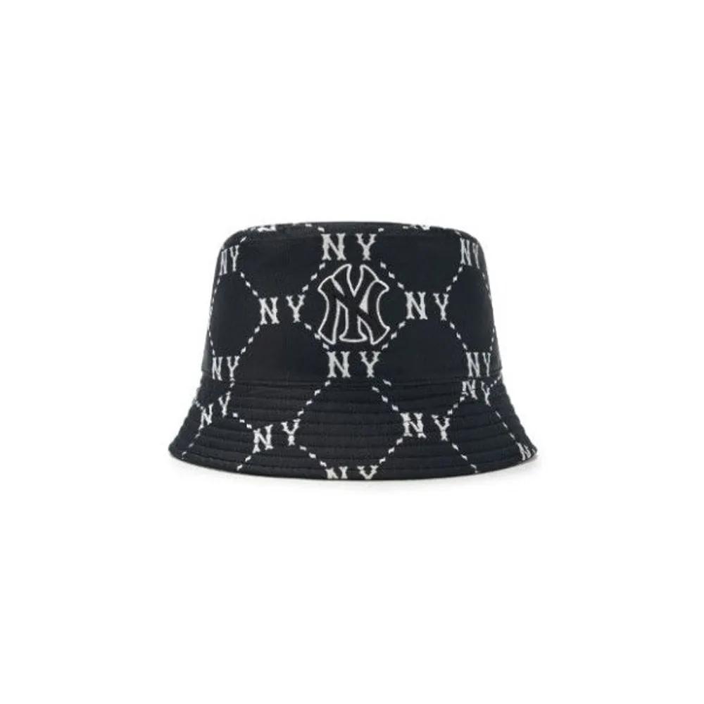 [MLB] GQC 7AHTMD15N-50BKS Diamond Monogram Jacquard Reversible Bucket Hat New York Yankees 57