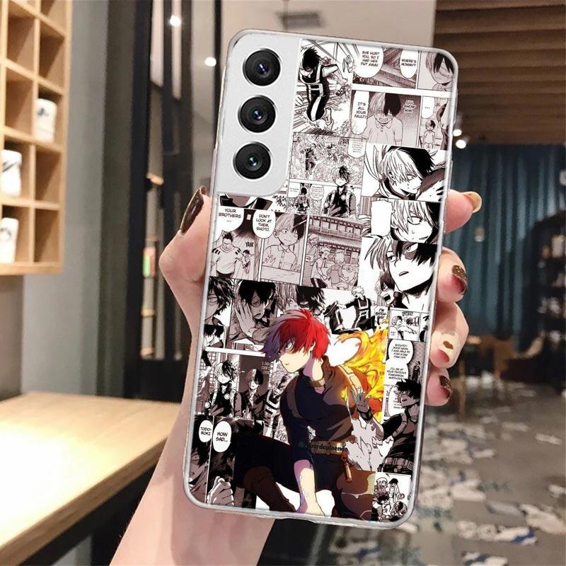 Todoroki Shoto MHA My Hero Soft Phone Case For Samsung Galaxy S24 S25 S23 S22 Ultra S21 Plus S20 FE S10 + S10E S25Ultra Pattern