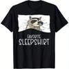 Sleeping Raccoon Graphic Tee Men's Casual Cotton Short Sleeve T-Shirt Summer Fun Sleepshirt