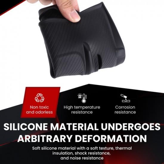 Black Silicone Center Console Wireless Charger Pad Mat For Kia EV3 2024-2025