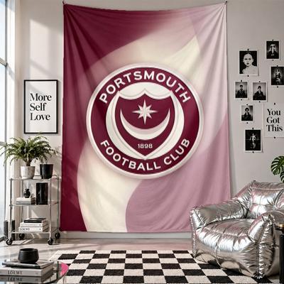 Portsmouth FC Wall Tapestry Home Decor Wall Hanging Cloth for Bedroom Living Room Background