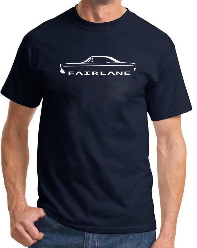 1966 1967 Ford Fairlane Hardtop Classic Outline Design Tshirt NEW COLORS S разноцветный