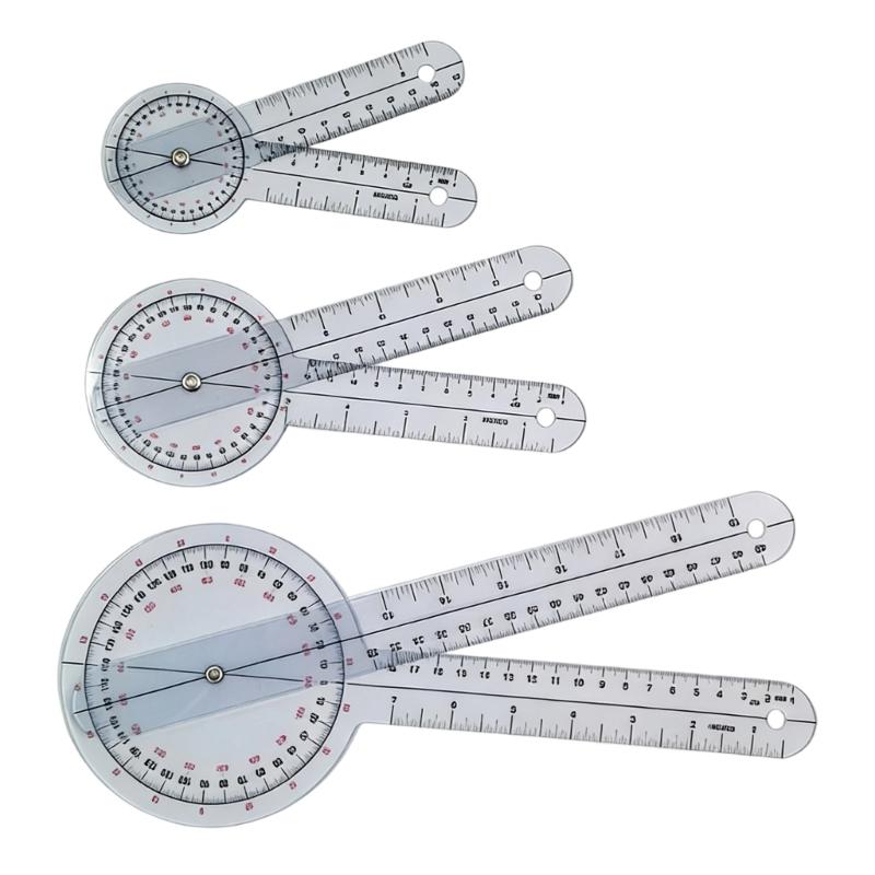 Lightweight And ABS Transparent Ruler Protractor With Easy Read Scale For Medicinal Professional In Rehabilitation Centers