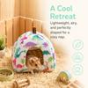 Breathable Small Pet Bed Arched Door Cooling Pet Hideout Lightweight Mesh Shelter  Cage Decor