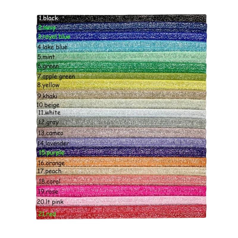 

6pcs/lot 1.5cm Silver Glitter Headband Elastics Hair Bands Cords Satin Hair Ties Hairbands Hair Accessories For Kids Children