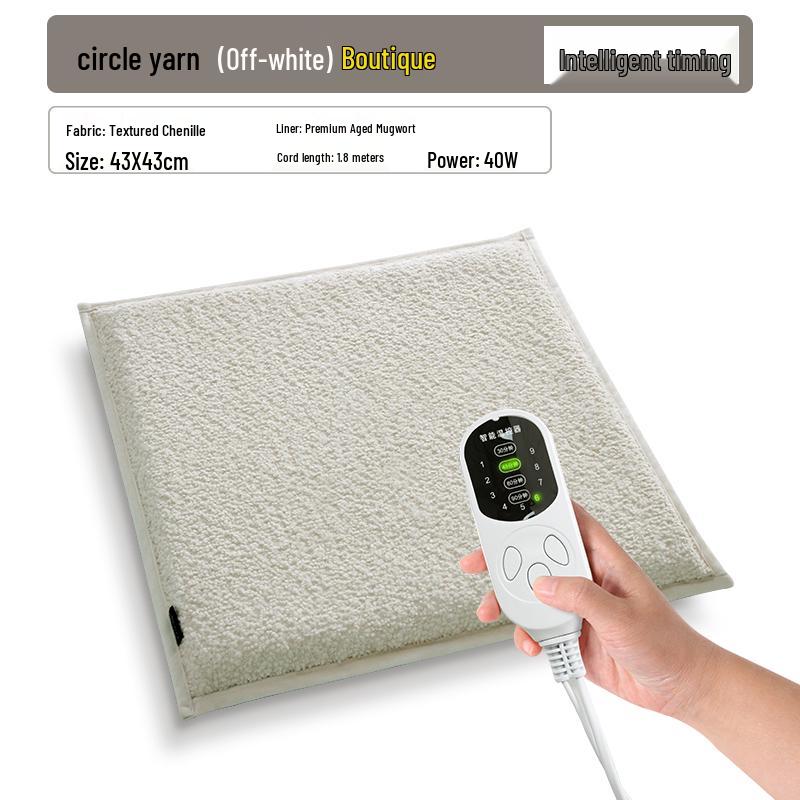 Wormwood Heated Seat Cushion with Moxibustion Therapy - Electric Heating Pad for Office Chairs