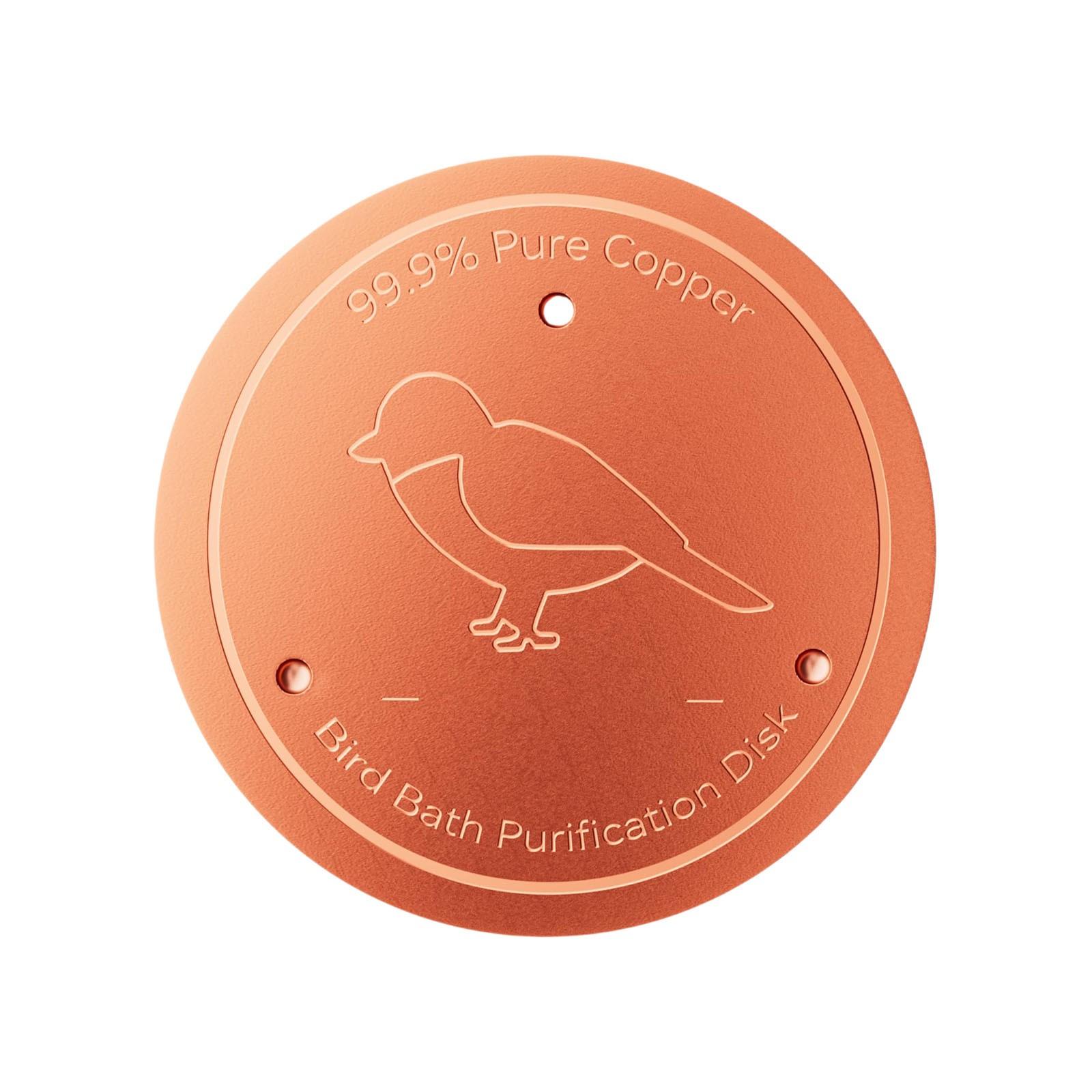 

Медный диск для очистки пруда с птицами One Size