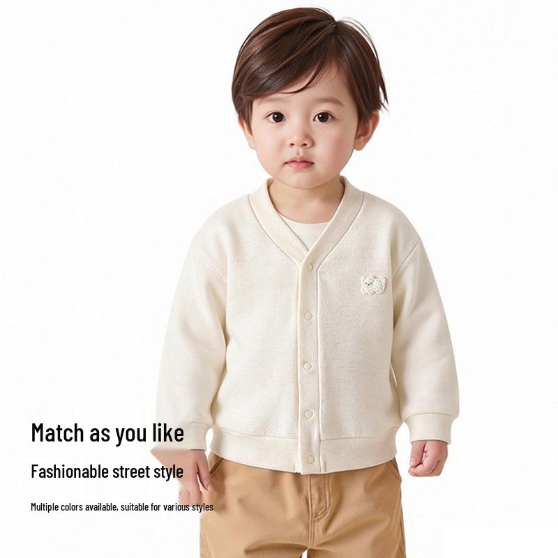 Leichte V-Ausschnitt Strickjacke für Kinder (Jungen und Mädchen) - Ideal für Ausflüge im frühen Herbst