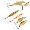 SOUGAYILANG 4pcs Fishing Bait Metal Material Realistic Fishing Bait Fishing Hooks Sea Fishing Baits