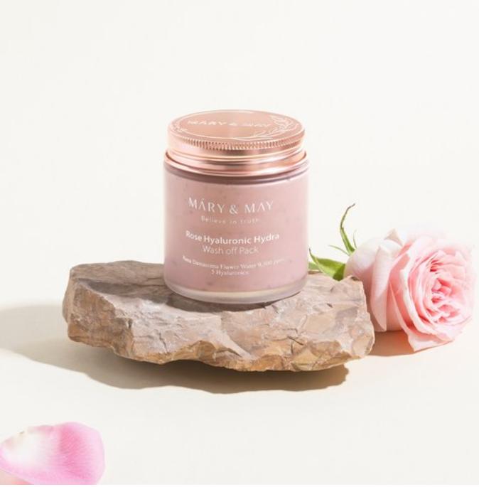 [Vegan Beauty] Mary&May Rose Hyaluronic Hydra Wash-Off Pack 125g