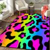3D Colorful Leopard Themed Carpet New Release! Rug for Living Rooms Bedrooms, Office Areas, Durable Machines Washable Mats Gift
