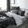 Queen Duvet Cover Set Soft Breathable Cooling Black Aesthetic Bedding Full King Single Double Comforter