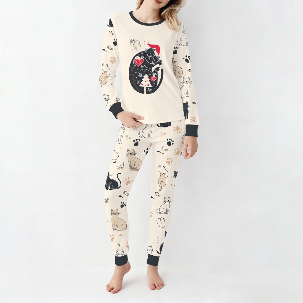 1116 Hot Sale New Christmas Loungewear Family Wear Parent-Child Pajama Printed Set on 1116