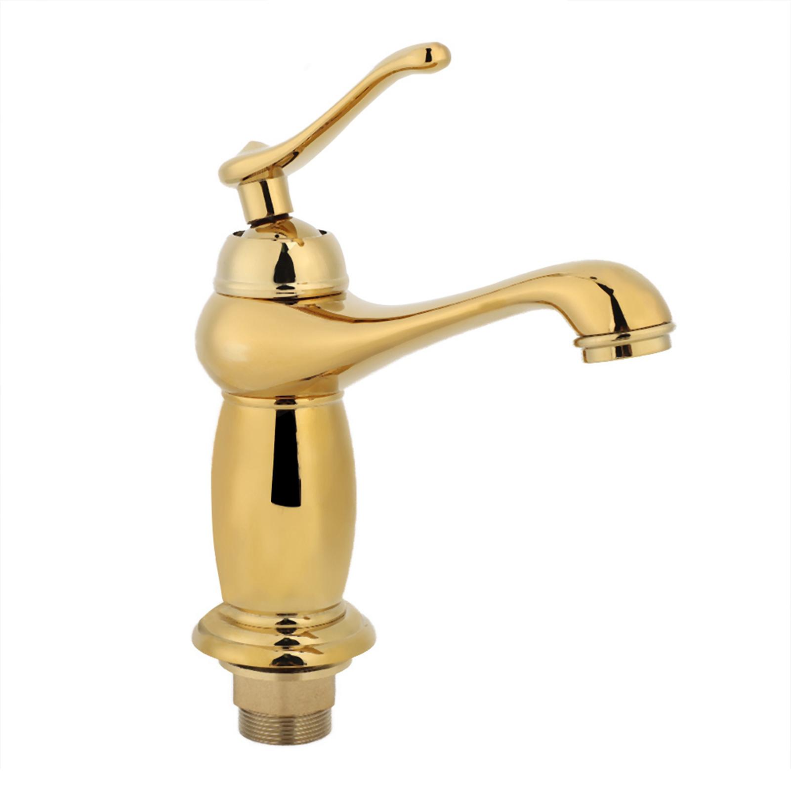 

Hot and Cold European Faucet Antique Bathroom Faucet G1 2 (Gold Gourd)
