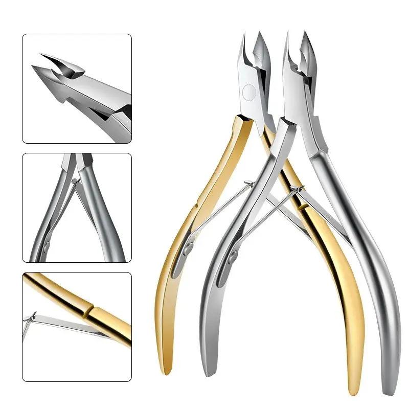 Pinces à cuticules pour ongles Produits Vente en gros Retrait d'ongles Peau morte Acier inoxydable Pinces de beauté spéciales Rainure d'ongle