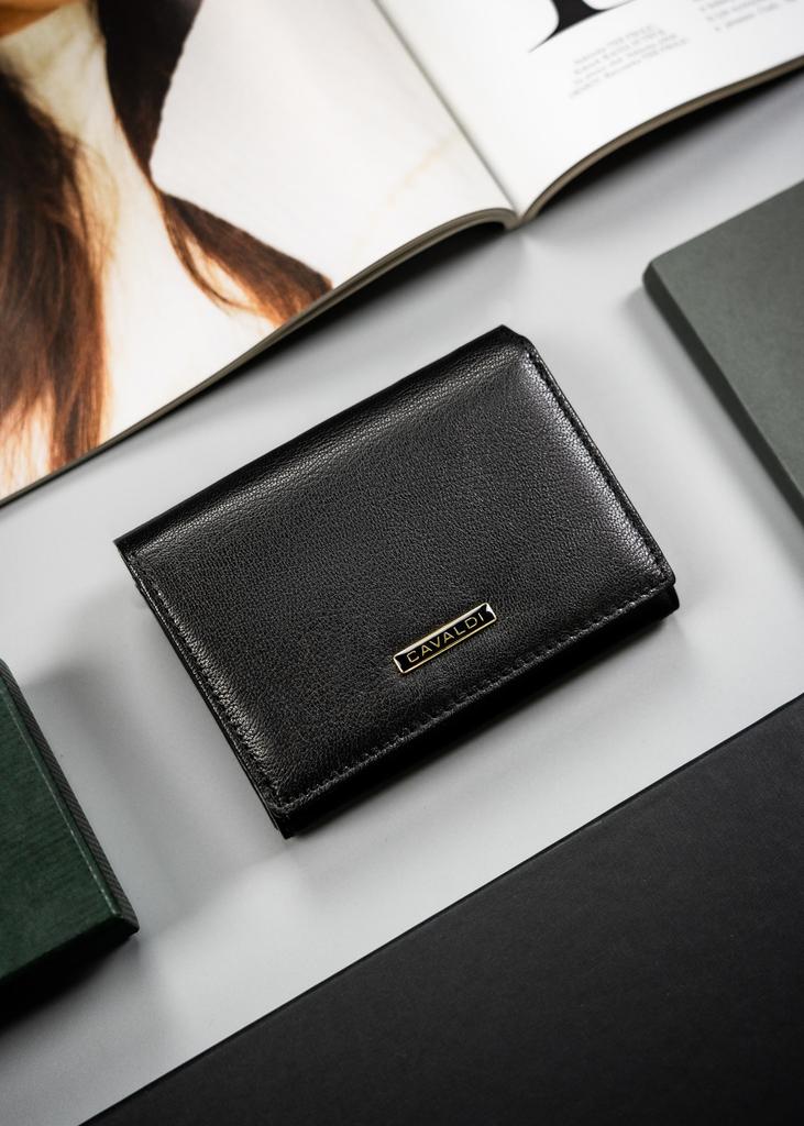 Women's Leather Wallet 445-IL2-BL-2540 Black