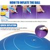 PVC Yoga Ball for Adults Fitness Exercise and Massage Anti-Burst Durable Non-Slip Surface for Home Gym and Physical Therapy Use