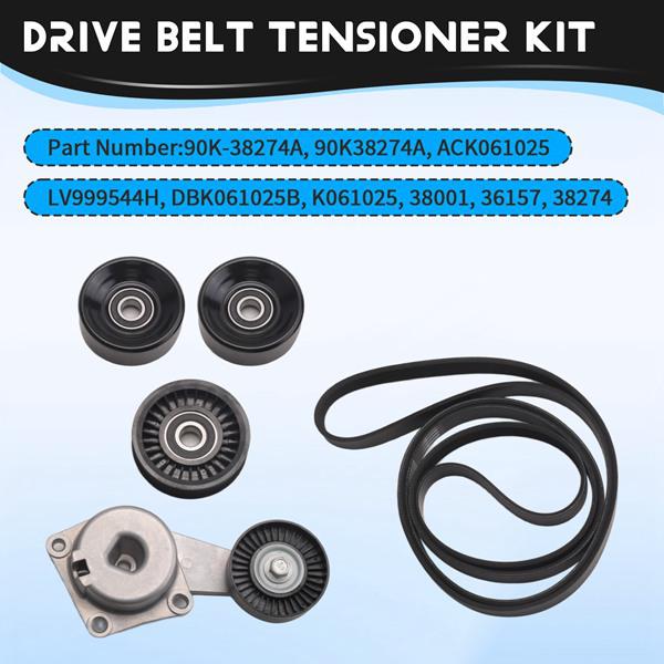 Ford Serpentine Belt Drive Assembly Kit 90K-38274A ACK061025 DBK061025B