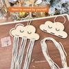 A Personal, Handmade DIY Cloud-shaped Wooden Hairpin Storage Box, Featuring 6 Storage Lines To Conveniently Store Hairpins