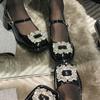 2024 women Autumn New Style Luxury Rhinestone Brand Design Female Mary Jane Shoes Elegant Banquet Party Women High Heels Zapatos