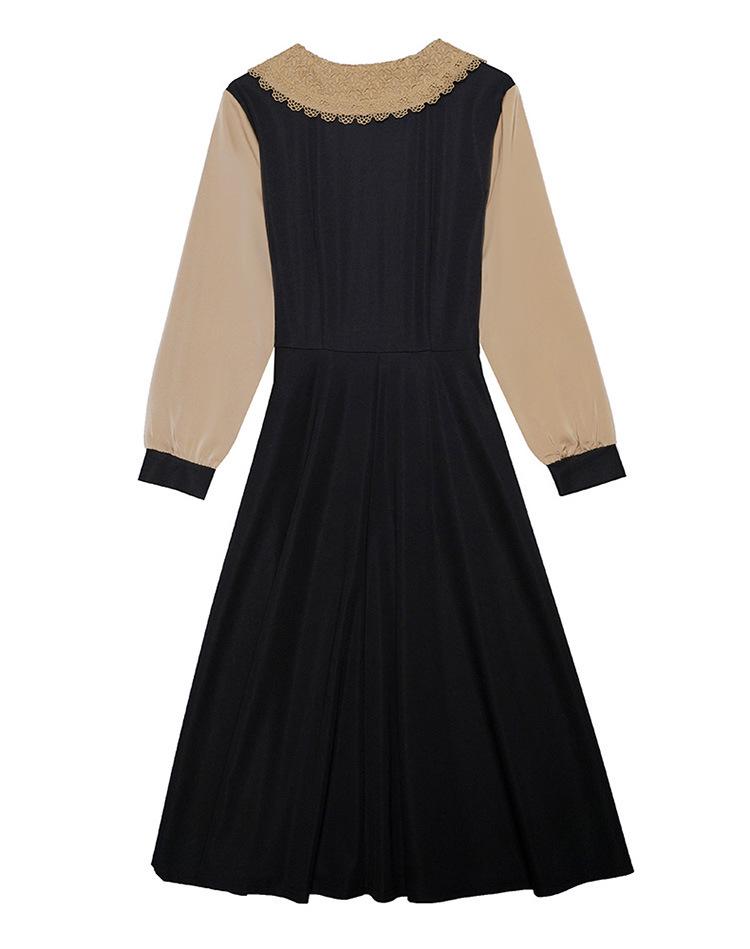 Trendy Slim-Fit Mid-Length Plus-Size Long-Sleeved Dress for Women