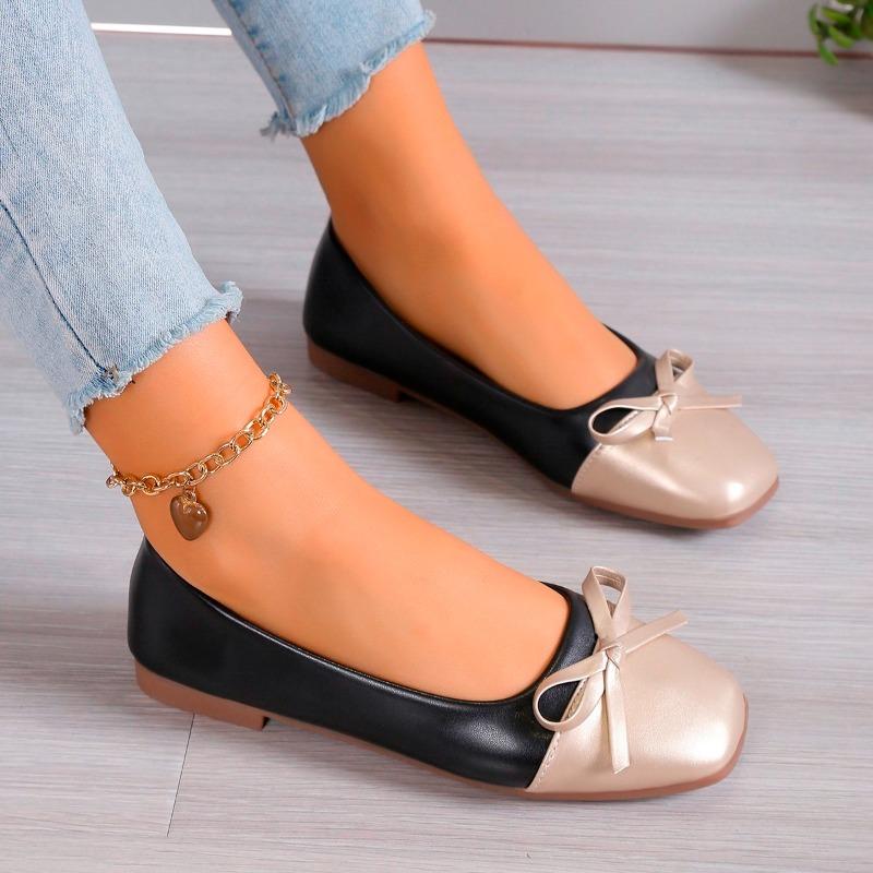 Fashion 2025 High Quality Slip On Women's Flats Outdoor Mixed Colors Bow Tie Soft Bottom Flats Hot Sale Plus Size Casual Walking Shoes