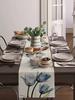 1pc Tulip Linen Table Runner ,Kitchen Dining Table Decoration for Indoor Outdoor Home.Festival gifts,minimalist style.