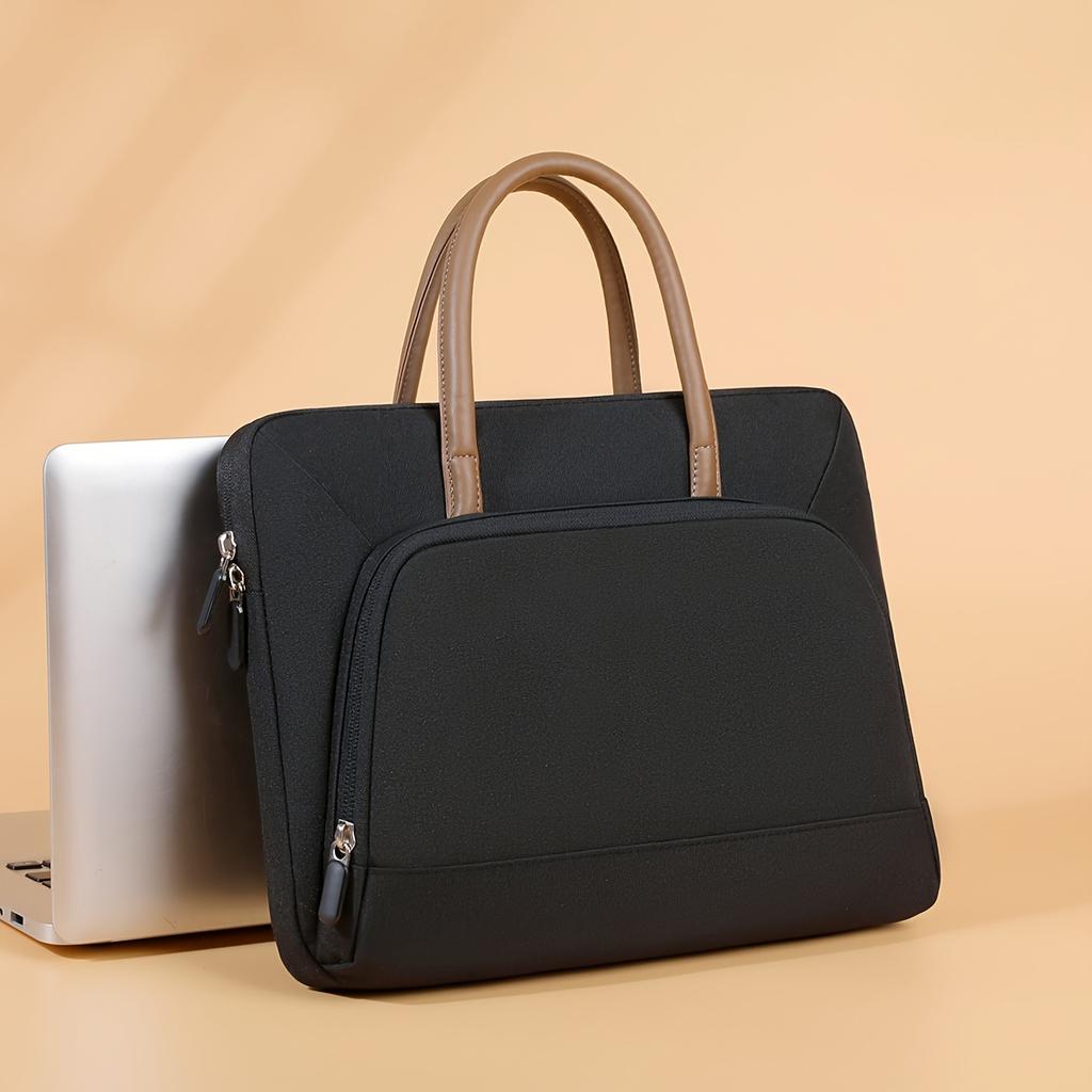 1pc Shoulder Portable Laptop Bag, Conference Portable Briefcase