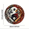Tin Art Painting Metal Wall Decor 20x20cm Handmade Craft Home Decorative Plate