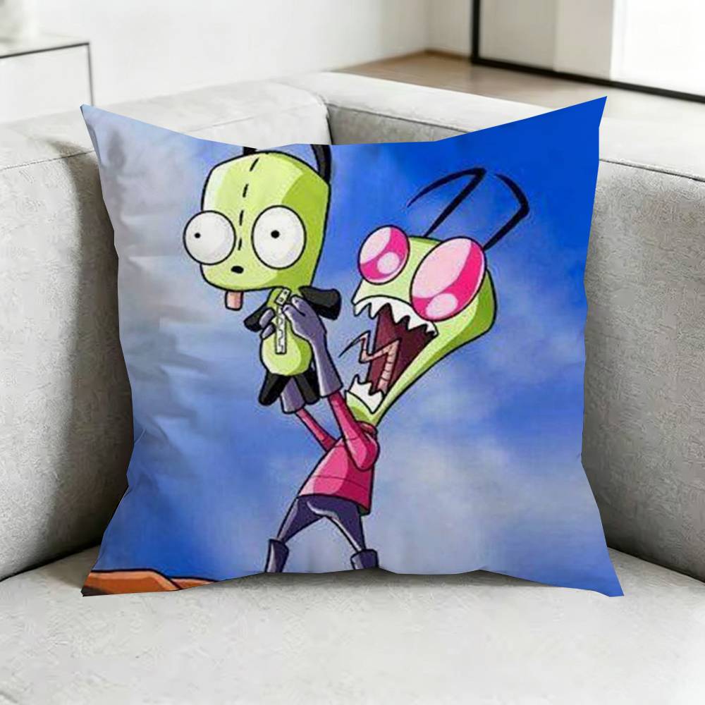 MadnessS IInvader Zim Gir Pillow Case Square DoubleSided Sofa Cushion Cover Bedroom Bedside Pillow Gift