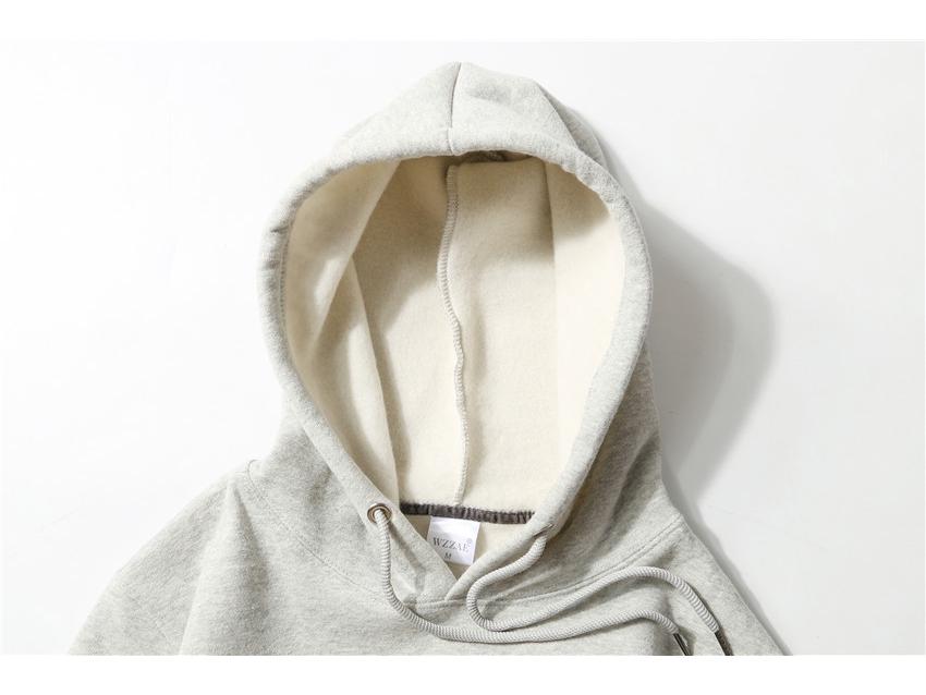 Unisex Casual Fleece Hoodie: 2021 Autumn/Winter Cotton, Plain Style Sweatshirt