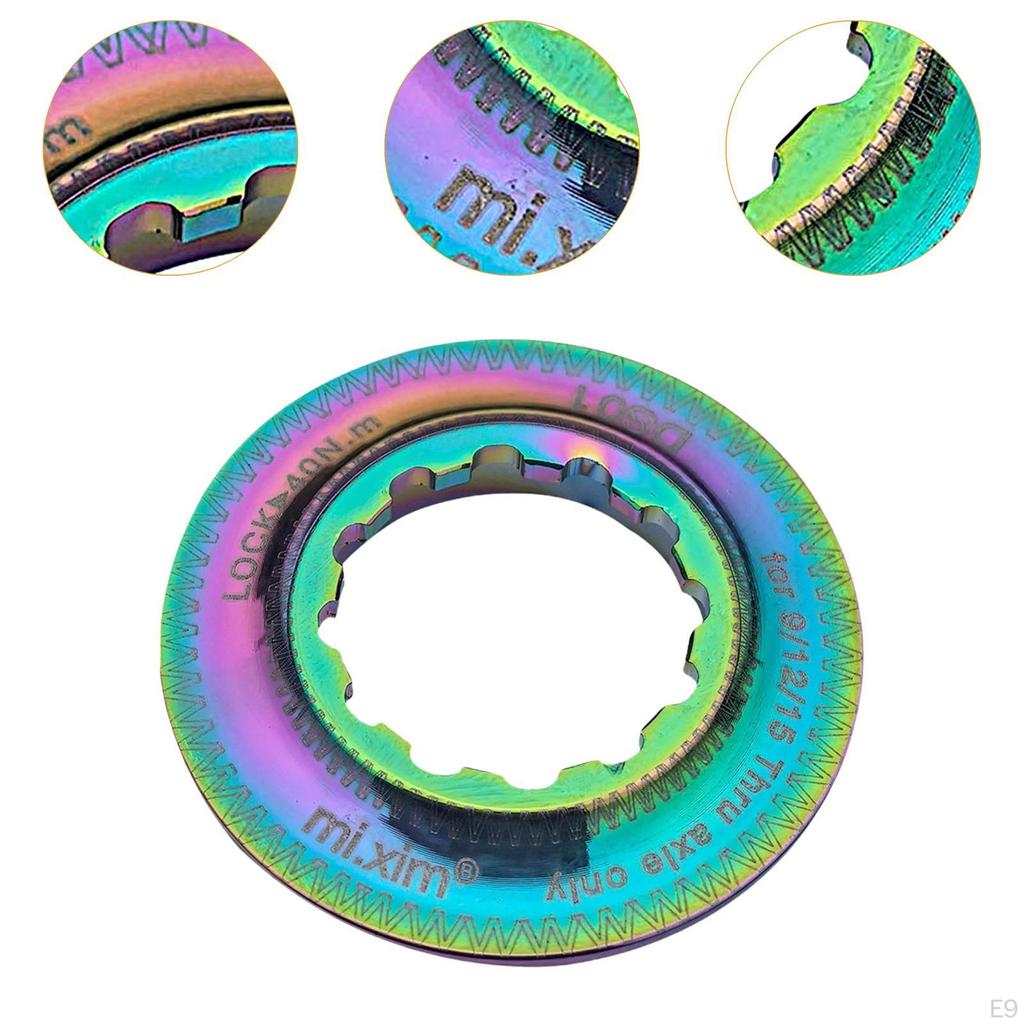 Bike Centerlock Lockring Lock Cover Aluminum Alloy Lightweight Screw Replacement