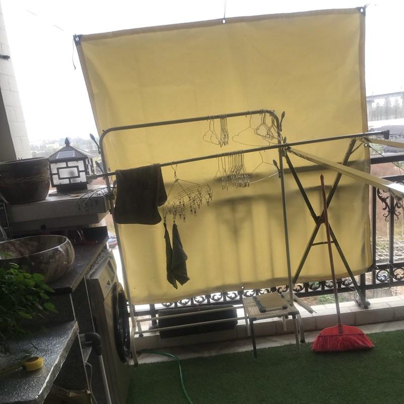 Beige PVC Tarpaulin Coated Banner Garden Rainproof Cloth Balcony Windproof Canopy Waterproof Sail Outdoor Protection Canvas