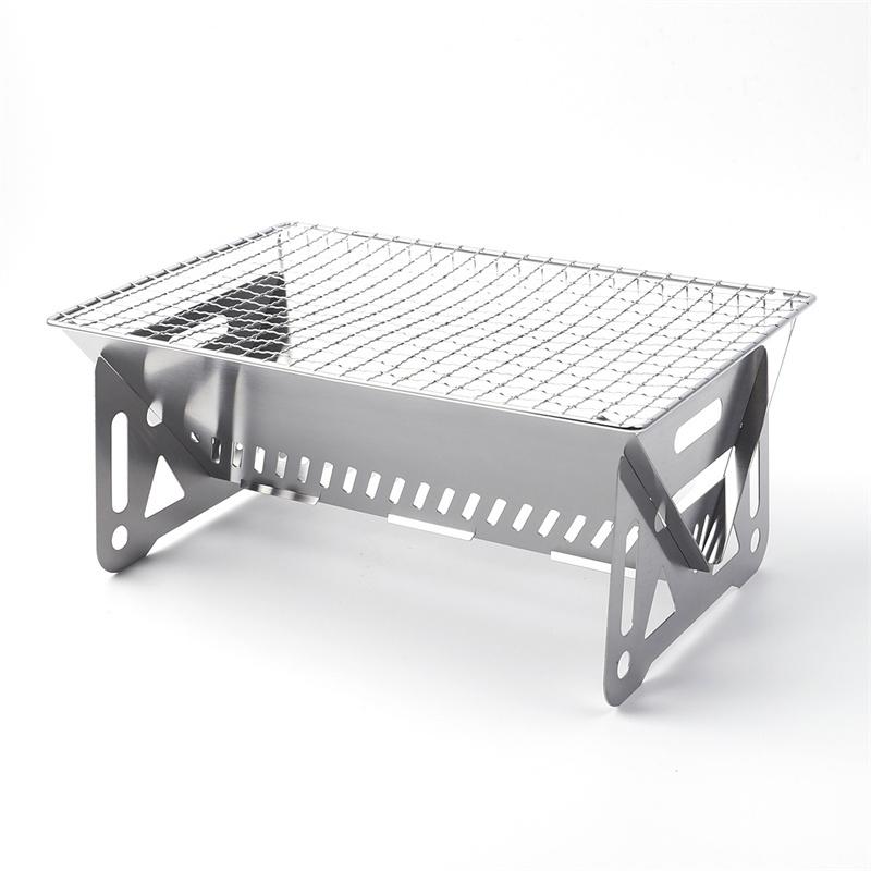 1PC Foldable Stainless Steel Outdoor Mini Oven Portable Foldable Carbon Stove Rafter Barbecue Grill