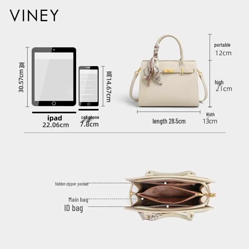 Viney Luxury Cowhide Women's Shoulder Bag