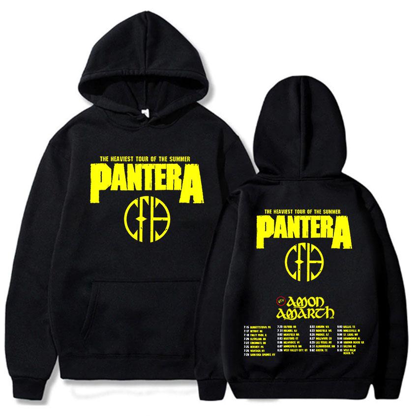 Pantera Heaviest Tour of The Summer 2025 Hoodies Long Sleeve Grunge Fashion Sweatshirts Unisex Streetwear Men Print Top
