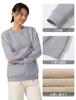 KEFITEVD Thick Cotton Warm and with a Fleece Perfect for Casual and Light Size L Women's Fleece-Lined Sweatshirt, Comfortable, Lining, Winter, Wear,