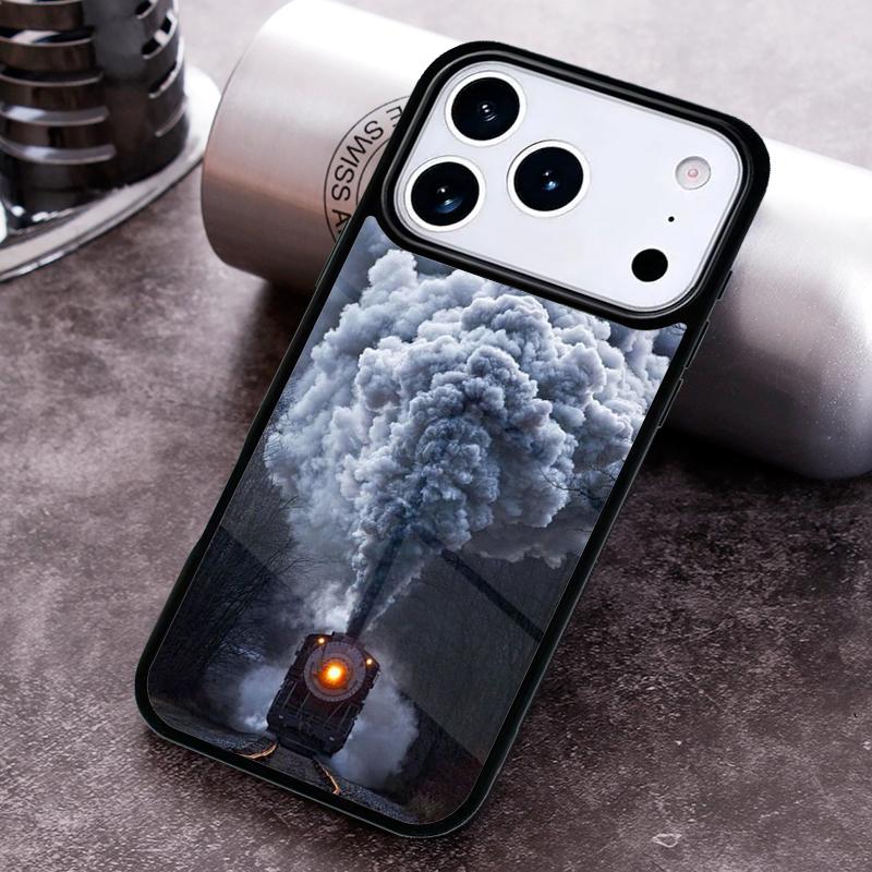 

Vintage Steam Train Railway Phone Case For iPhone 17,16e,15,14,13,12,11,Mini,Pro,MAX soft Silicone Cover iPhone 12