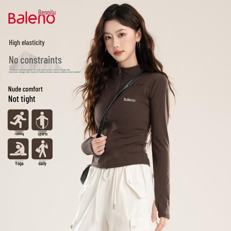 Baleno Women's Slim Fit Stand Collar Activewear Jacket