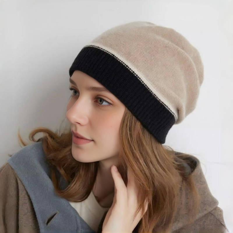 Women S Warm Fleece Lined Ear Protection Knit Beanie Hat For Autumn Winter