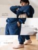 Nutopia Fluffy Double-Sided Fleece Pajama Set (Navy/L)