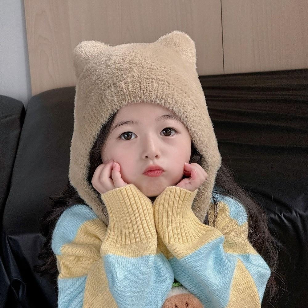 Ear Protection Plush Hat Bear Ears Children's Hat Cute Bear Ear Hat  Children