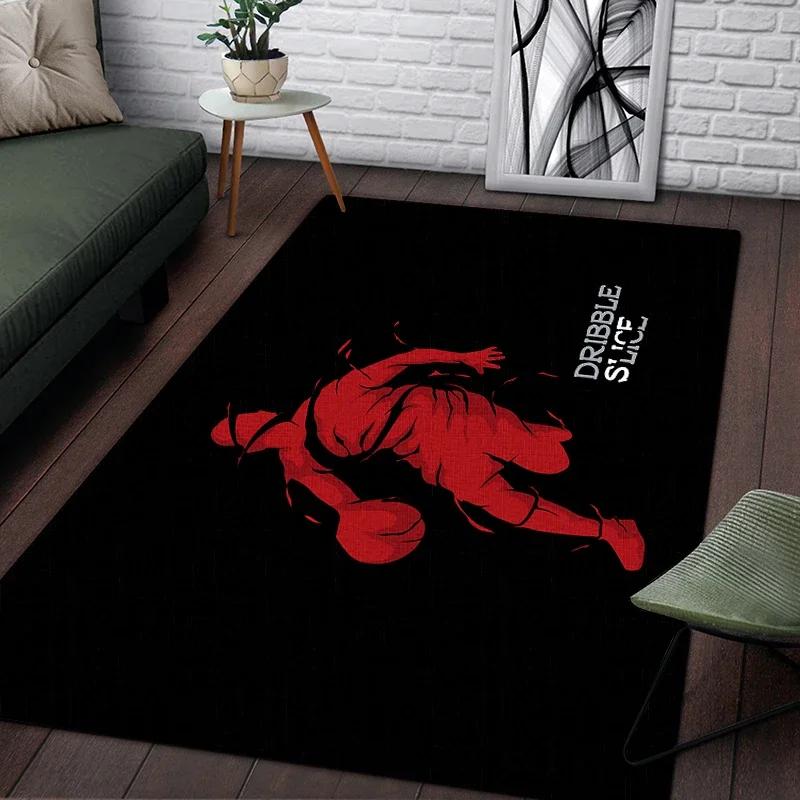 Basketball Printed Carpet Living Room Decor Sofa Table Rug Lounge Mat Kitchen Mats for Floor Anti Slip Chair Cushion Large Rug